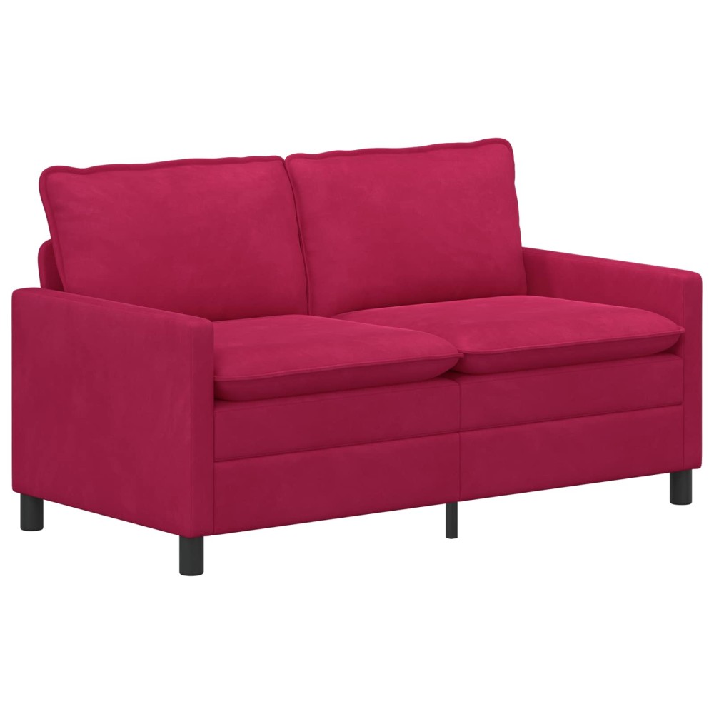 vidaXL Καναπές Κόκκινο 156 x 81 x 87,5 εκ Βελούδο
