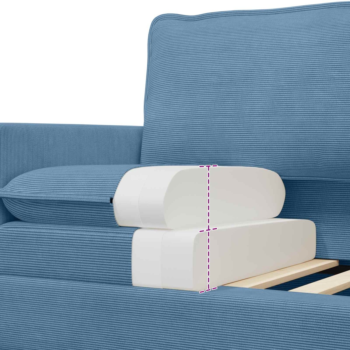 vidaXL Καναπές Μπλε 156 x 81 x 87,5 εκ Ύφασμα