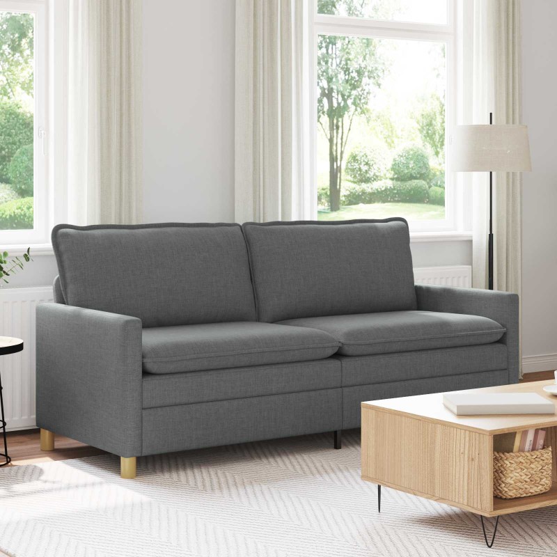 vidaXL Καναπές Σκούρο Γκρι 196 x 81 x 87,5 εκ. Ύφασμα