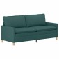 vidaXL Καναπές Σκούρο Πράσινο 196 x 81 x 87,5 εκ. Ύφασμα