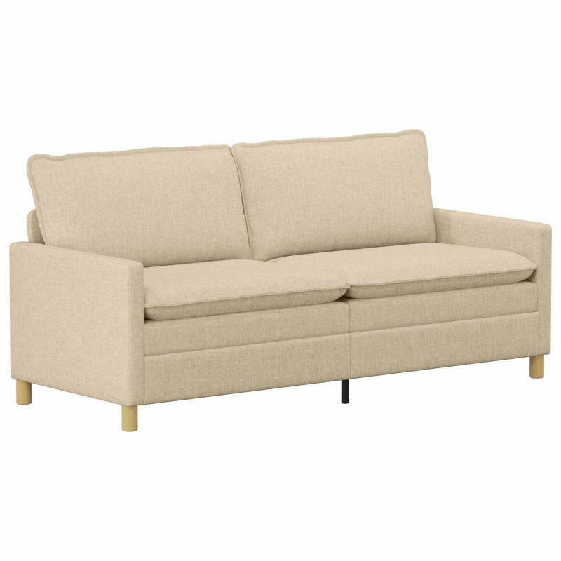vidaXL Καναπές Κρεμ 196 x 81 x 87,5 εκ. Ύφασμα