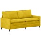 vidaXL Καναπές Κίτρινο 196 x 81 x 87,5 εκ. Βελούδο