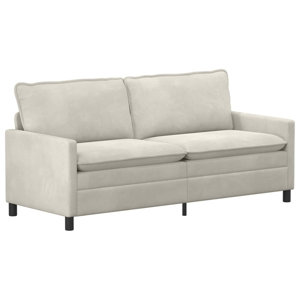 vidaXL Καναπές Κρεμ 196 x 81 x 87,5 εκ. Βελούδο
