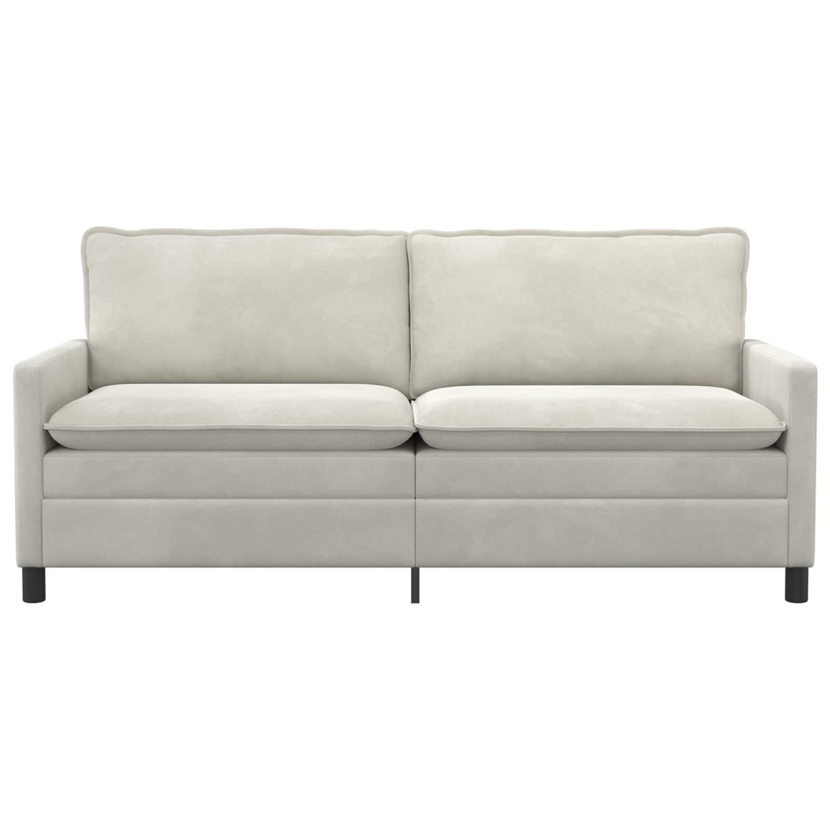 vidaXL Καναπές Κρεμ 196 x 81 x 87,5 εκ. Βελούδο