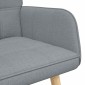 vidaXL Καναπές 2 ατόμων Ανοιχτό γκρι 115 x 61 x 87 εκ. Ύφασμα