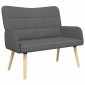 vidaXL Καναπές 2 ατόμων Σκούρο Γκρι 115 x 61 x 87 εκ. Ύφασμα