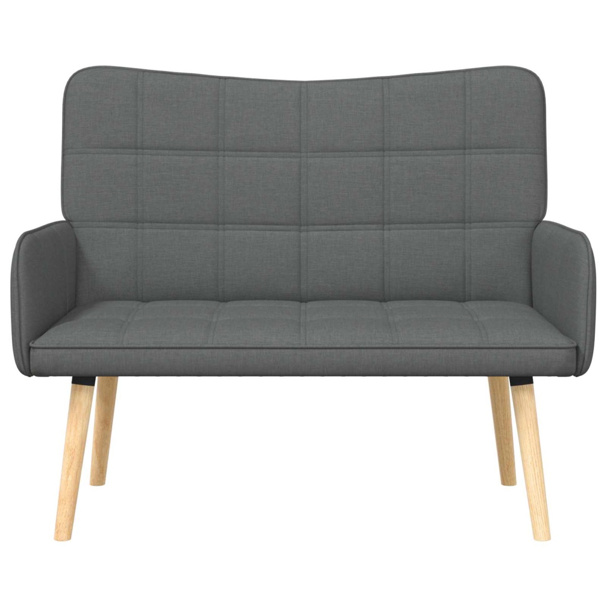 vidaXL Καναπές 2 ατόμων Σκούρο Γκρι 115 x 61 x 87 εκ. Ύφασμα