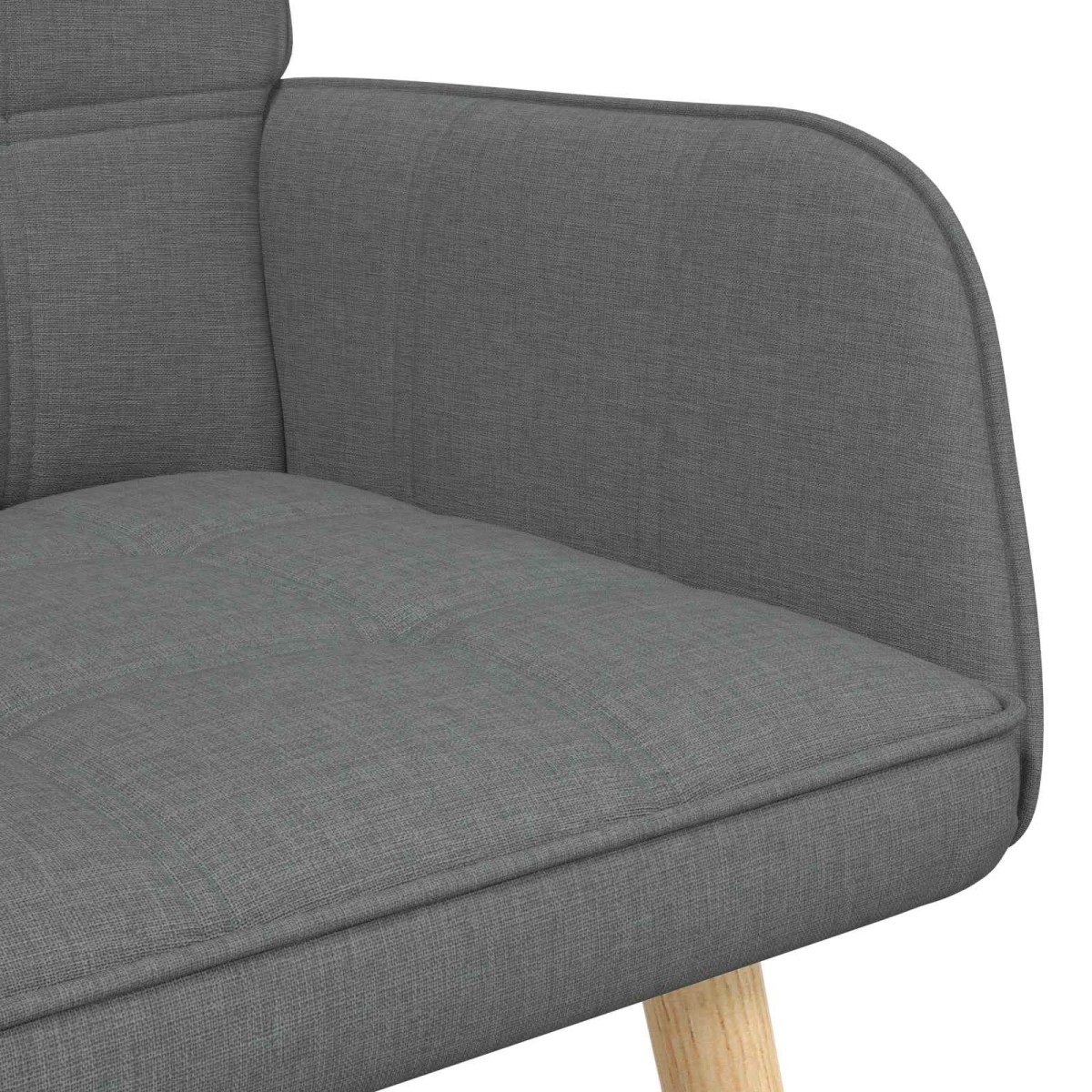 vidaXL Καναπές 2 ατόμων Σκούρο Γκρι 115 x 61 x 87 εκ. Ύφασμα