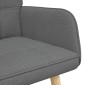 vidaXL Καναπές 2 ατόμων Σκούρο Γκρι 115 x 61 x 87 εκ. Ύφασμα