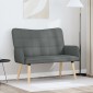 vidaXL Καναπές 2 ατόμων Σκούρο Γκρι 115 x 61 x 87 εκ. Ύφασμα