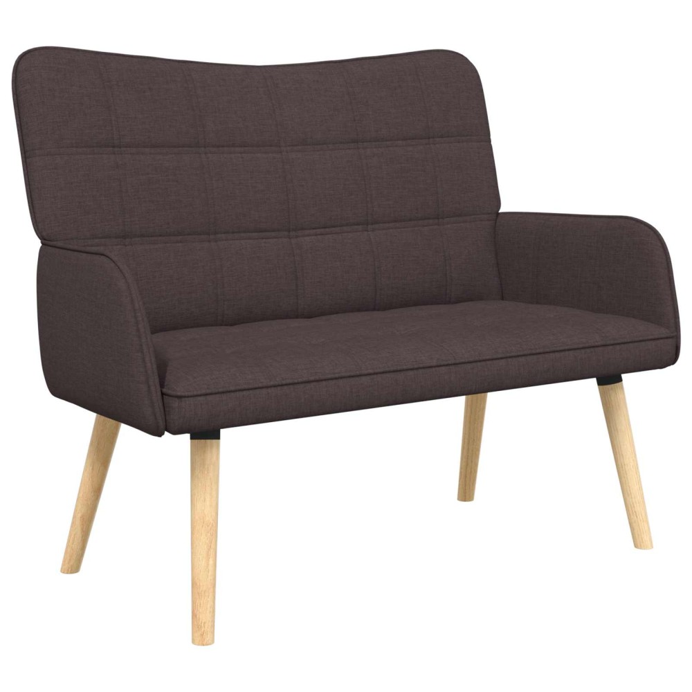 vidaXL Καναπές 2 ατόμων Σκούρο Καφέ 115 x 61 x 87 εκ. Ύφασμα