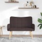 vidaXL Καναπές 2 ατόμων Σκούρο Καφέ 115 x 61 x 87 εκ. Ύφασμα