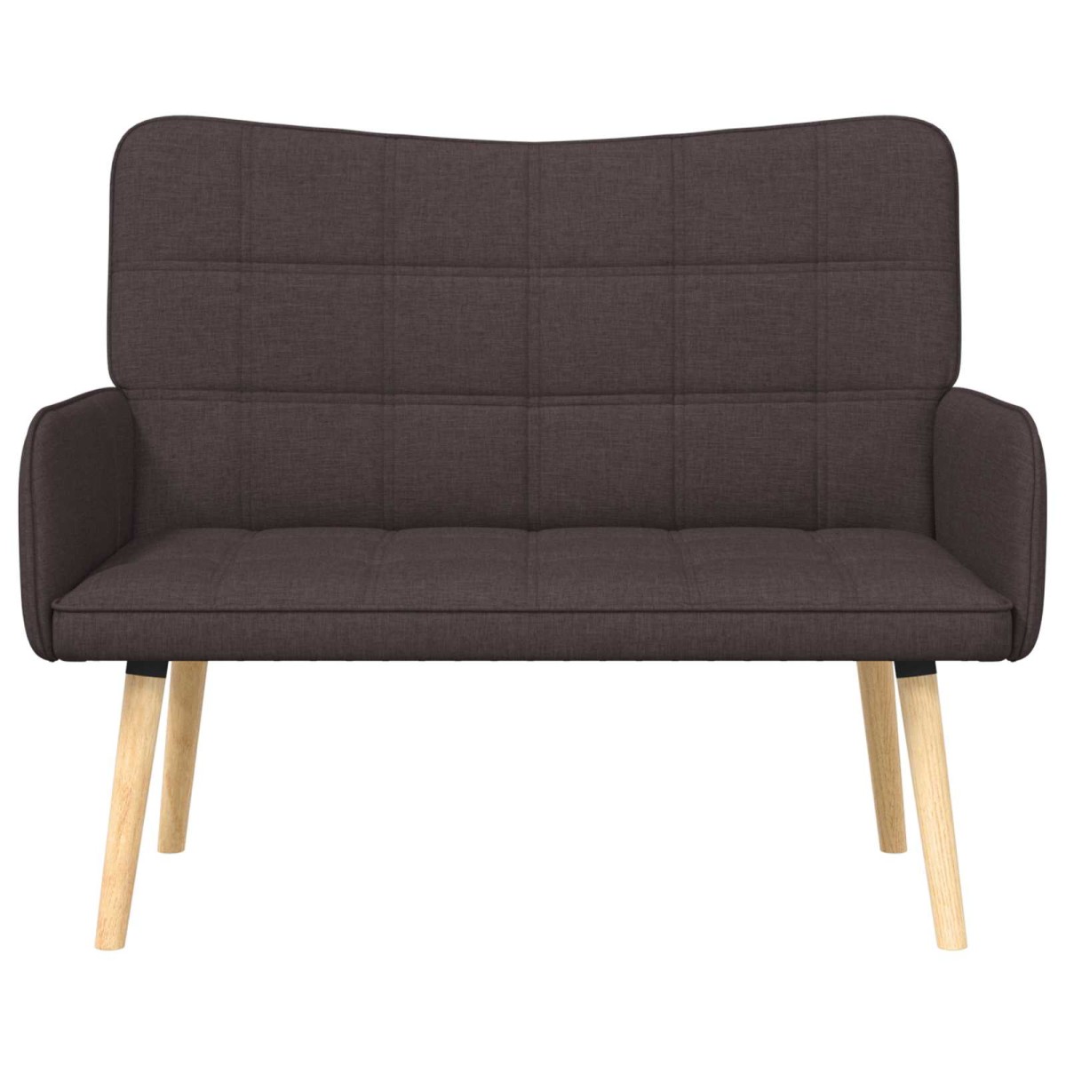 vidaXL Καναπές 2 ατόμων Σκούρο Καφέ 115 x 61 x 87 εκ. Ύφασμα
