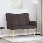 vidaXL Καναπές 2 ατόμων Σκούρο Καφέ 115 x 61 x 87 εκ. Ύφασμα