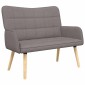 vidaXL Καναπές 2 ατόμων Taupe 115 x 61 x 87 εκ. Ύφασμα