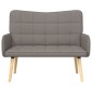 vidaXL Καναπές 2 ατόμων Taupe 115 x 61 x 87 εκ. Ύφασμα