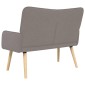 vidaXL Καναπές 2 ατόμων Taupe 115 x 61 x 87 εκ. Ύφασμα