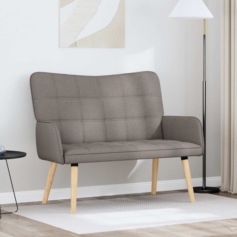 vidaXL Καναπές 2 ατόμων Taupe 115 x 61 x 87 εκ. Ύφασμα