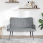 vidaXL Καναπές 2 ατόμων Ανοιχτό γκρι 115 x 61 x 87 εκ. Ύφασμα