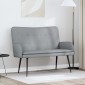 vidaXL Καναπές 2 ατόμων Ανοιχτό γκρι 115 x 61 x 87 εκ. Ύφασμα