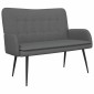 vidaXL Καναπές 2 ατόμων Σκούρο Γκρι 115 x 61 x 87 εκ. Ύφασμα