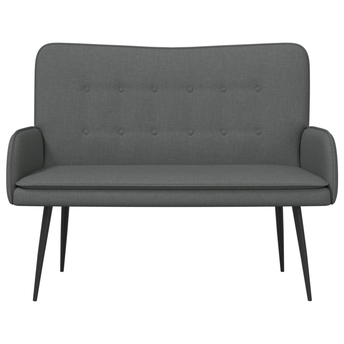 vidaXL Καναπές 2 ατόμων Σκούρο Γκρι 115 x 61 x 87 εκ. Ύφασμα