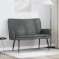 vidaXL Καναπές 2 ατόμων Σκούρο Γκρι 115 x 61 x 87 εκ. Ύφασμα