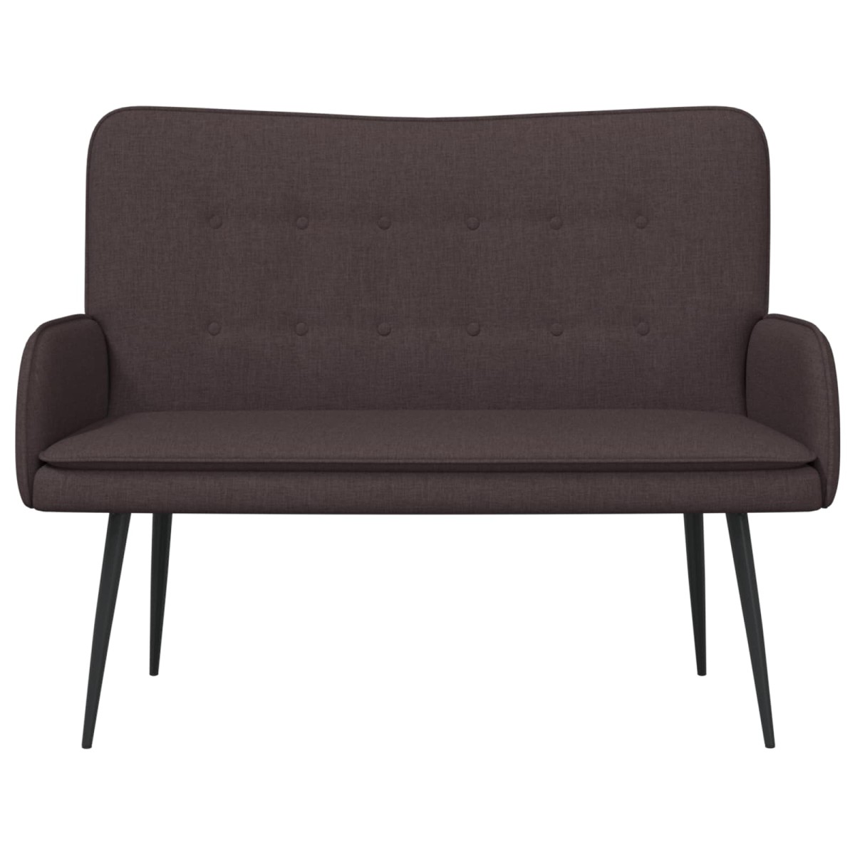 vidaXL Καναπές 2 ατόμων Σκούρο Καφέ 115 x 61 x 87 εκ. Ύφασμα
