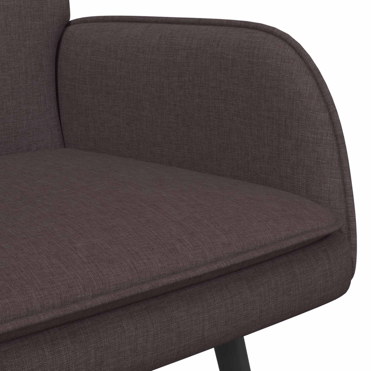 vidaXL Καναπές 2 ατόμων Σκούρο Καφέ 115 x 61 x 87 εκ. Ύφασμα