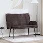 vidaXL Καναπές 2 ατόμων Σκούρο Καφέ 115 x 61 x 87 εκ. Ύφασμα