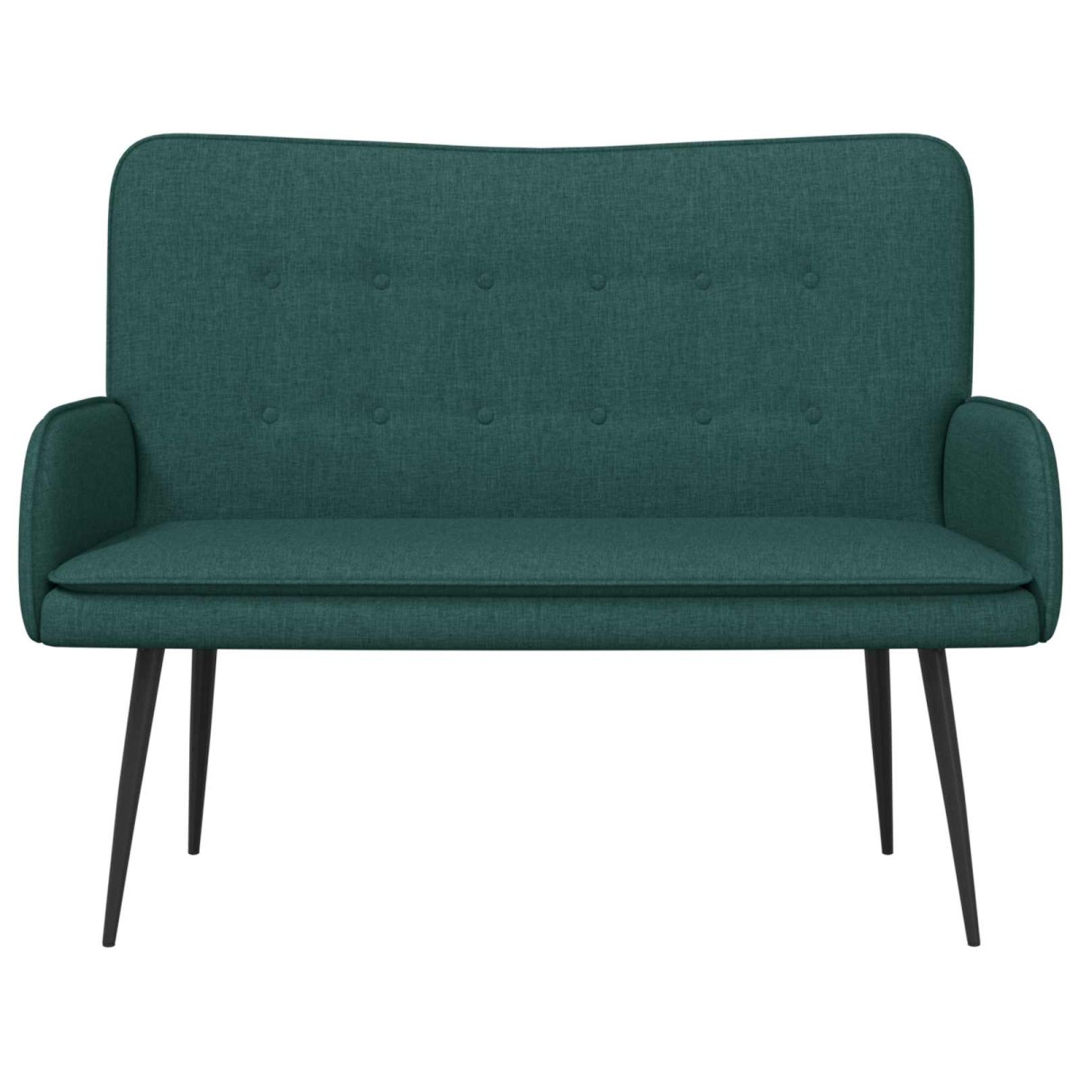 vidaXL Καναπές 2 ατόμων Σκούρο Πράσινο 115 x 61 x 87 εκ. Ύφασμα