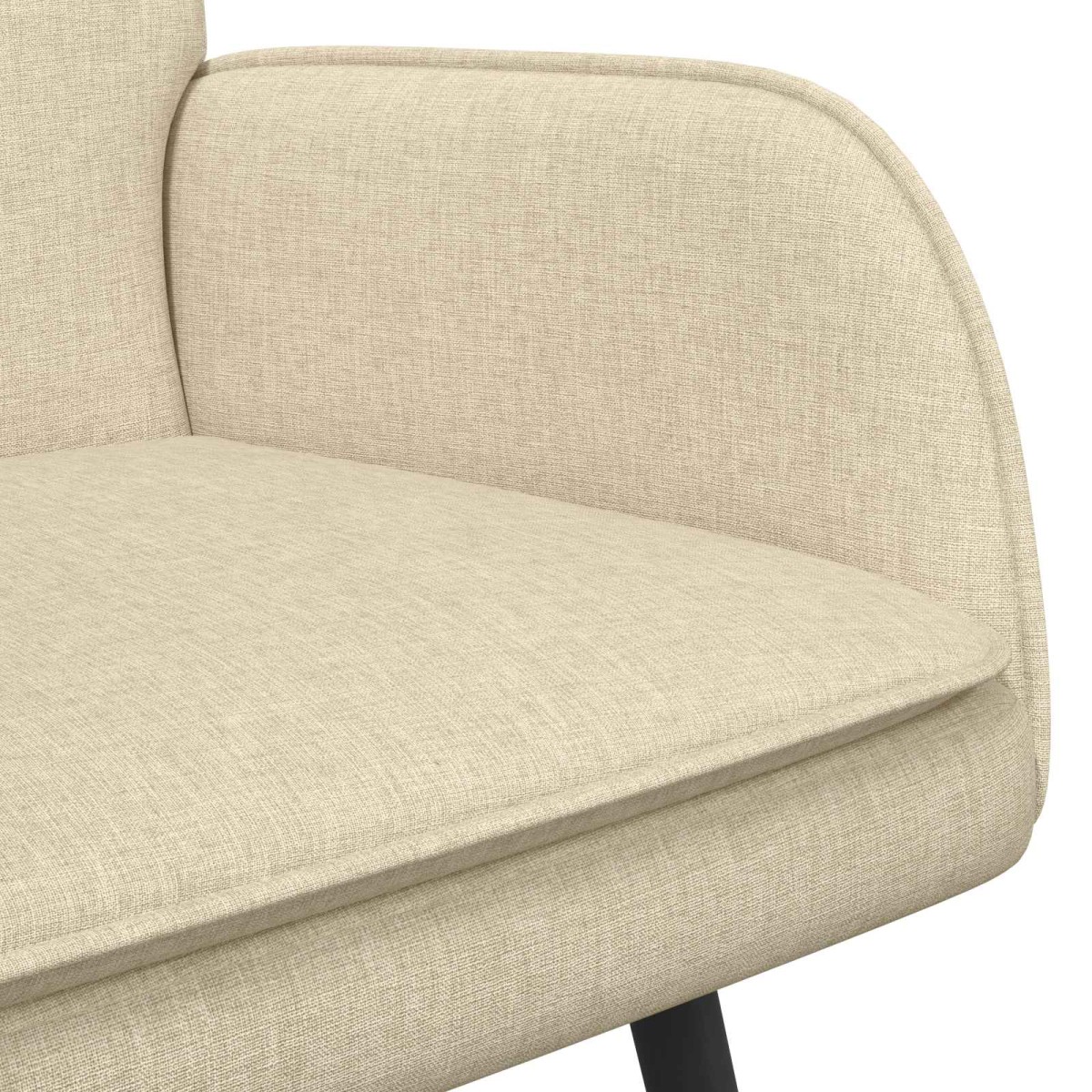 vidaXL Καναπές 2 ατόμων Κρεμ 115 x 61 x 87 εκ. Ύφασμα