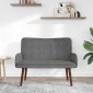 vidaXL Καναπές 2 ατόμων Σκούρο Γκρι 115 x 61 x 87 εκ. Βελούδο