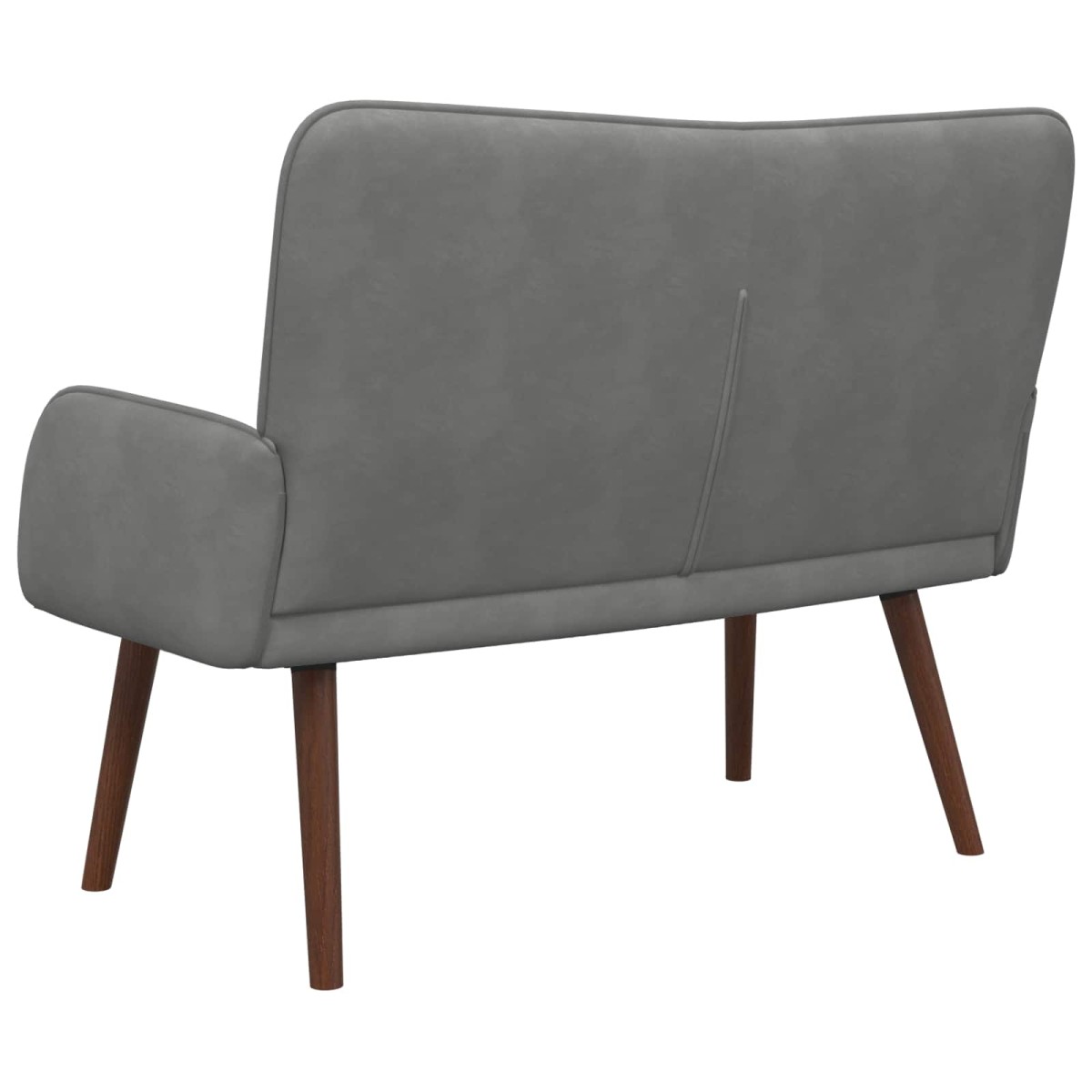 vidaXL Καναπές 2 ατόμων Σκούρο Γκρι 115 x 61 x 87 εκ. Βελούδο