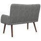 vidaXL Καναπές 2 ατόμων Σκούρο Γκρι 115 x 61 x 87 εκ. Βελούδο