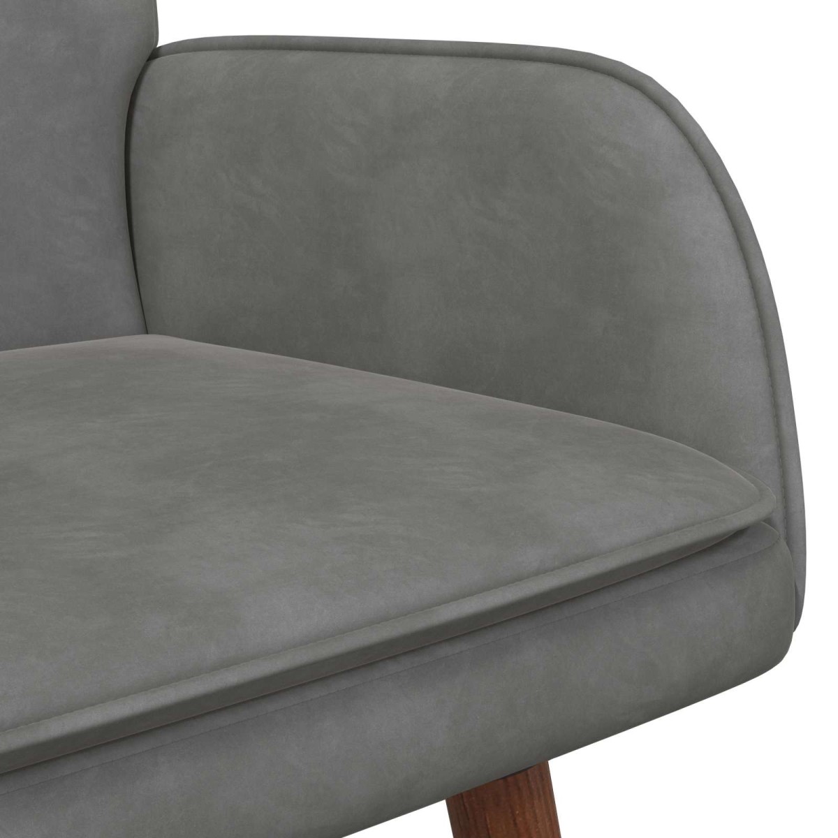 vidaXL Καναπές 2 ατόμων Σκούρο Γκρι 115 x 61 x 87 εκ. Βελούδο