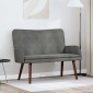 vidaXL Καναπές 2 ατόμων Σκούρο Γκρι 115 x 61 x 87 εκ. Βελούδο