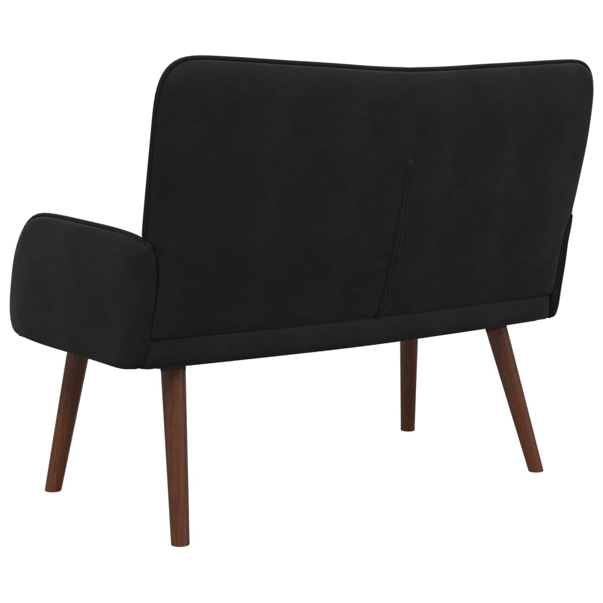 vidaXL Καναπές 2 ατόμων Μαύρο 115 x 61 x 87 εκ. Βελούδο