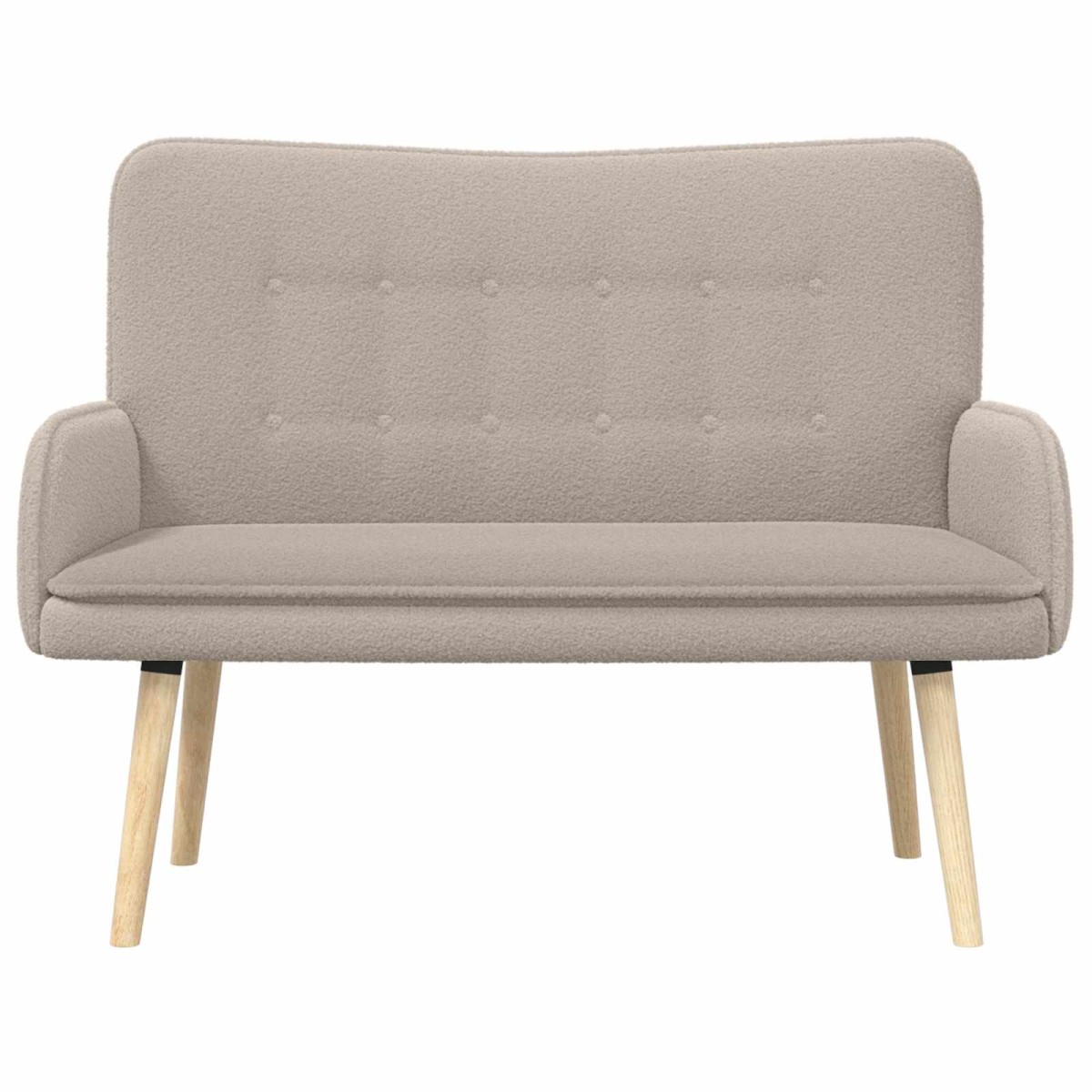 vidaXL Καναπές 2 ατόμων Ανοιχτό γκρι 115 x 61 x 87 εκ. Μπουκλέ