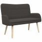 vidaXL Καναπές 2 ατόμων Σκούρο Γκρι 115 x 61 x 87 εκ. Μπουκλέ