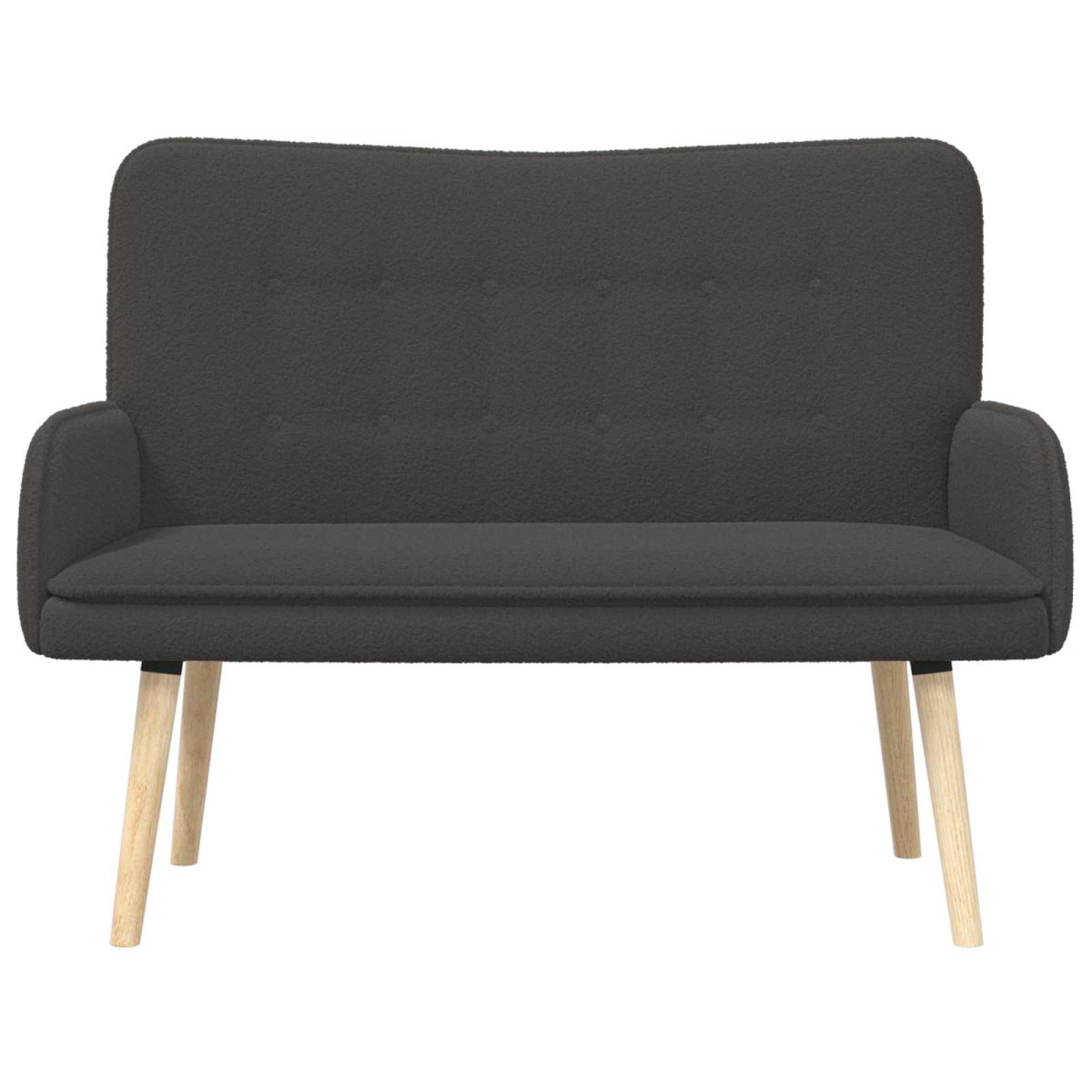 vidaXL Καναπές 2 ατόμων Σκούρο Γκρι 115 x 61 x 87 εκ. Μπουκλέ