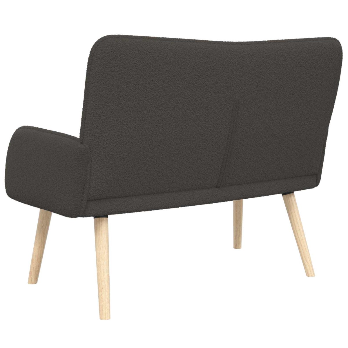 vidaXL Καναπές 2 ατόμων Σκούρο Γκρι 115 x 61 x 87 εκ. Μπουκλέ