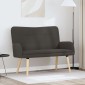 vidaXL Καναπές 2 ατόμων Σκούρο Γκρι 115 x 61 x 87 εκ. Μπουκλέ