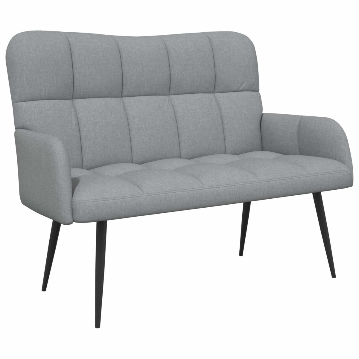 vidaXL Καναπές 2 ατόμων Ανοιχτό γκρι 115 x 61 x 87 εκ. Ύφασμα