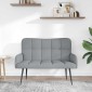 vidaXL Καναπές 2 ατόμων Ανοιχτό γκρι 115 x 61 x 87 εκ. Ύφασμα