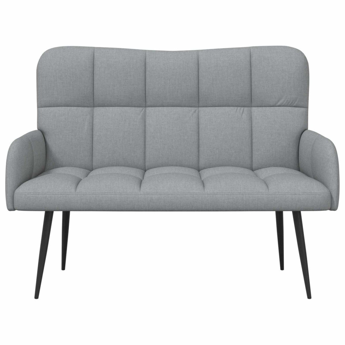 vidaXL Καναπές 2 ατόμων Ανοιχτό γκρι 115 x 61 x 87 εκ. Ύφασμα
