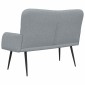 vidaXL Καναπές 2 ατόμων Ανοιχτό γκρι 115 x 61 x 87 εκ. Ύφασμα
