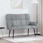 vidaXL Καναπές 2 ατόμων Ανοιχτό γκρι 115 x 61 x 87 εκ. Ύφασμα