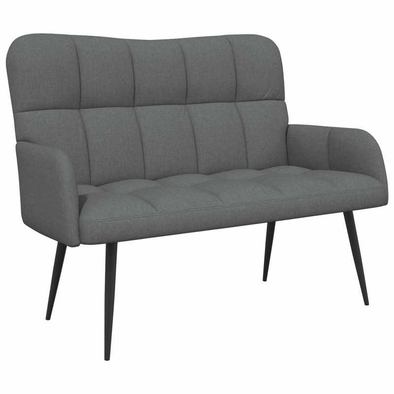 vidaXL Καναπές 2 ατόμων Σκούρο Γκρι 115 x 61 x 87 εκ. Ύφασμα