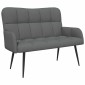 vidaXL Καναπές 2 ατόμων Σκούρο Γκρι 115 x 61 x 87 εκ. Ύφασμα